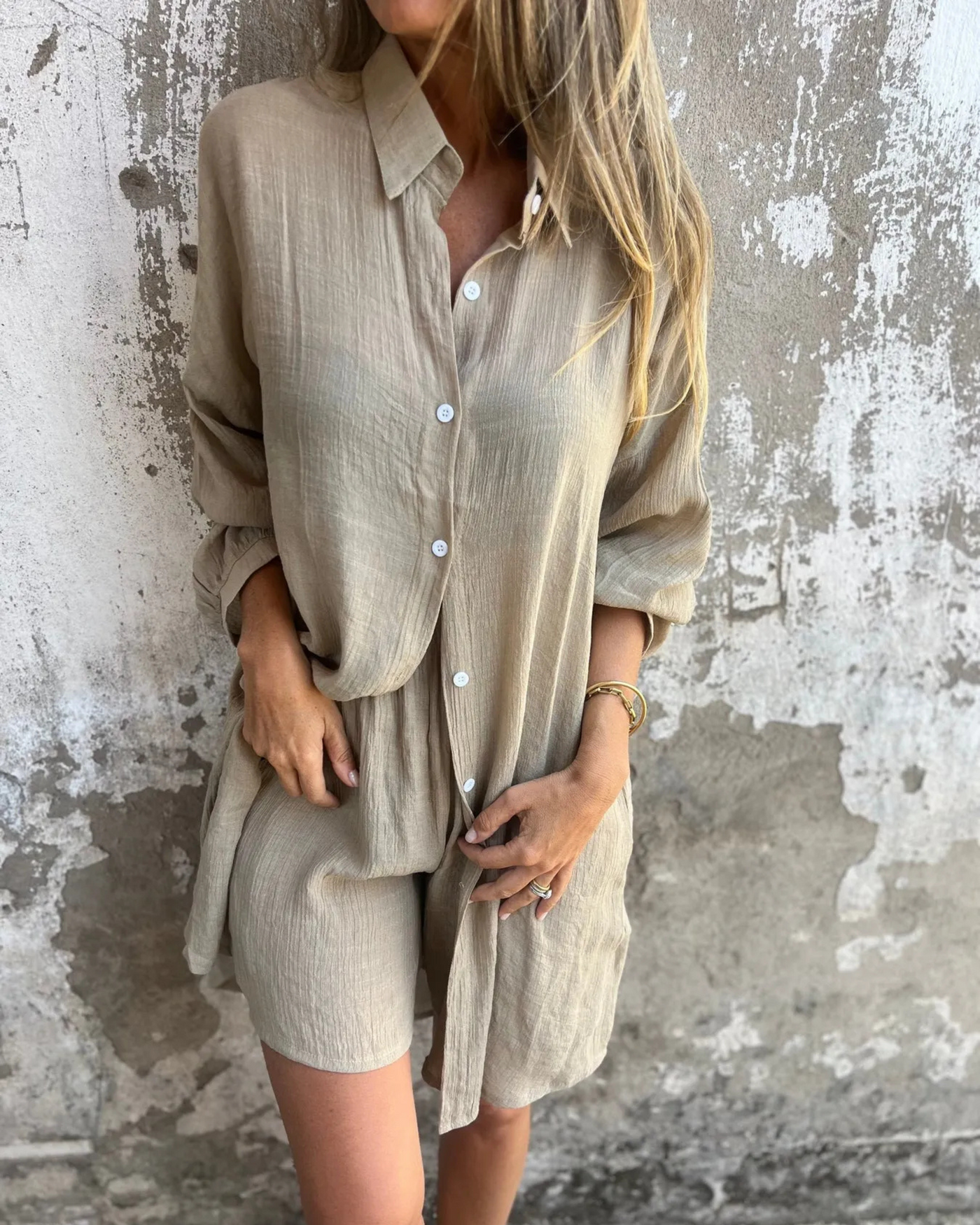 IZELA - ENSEMBLE CHEMISE & SHORT DÉCONTRACTÉ
