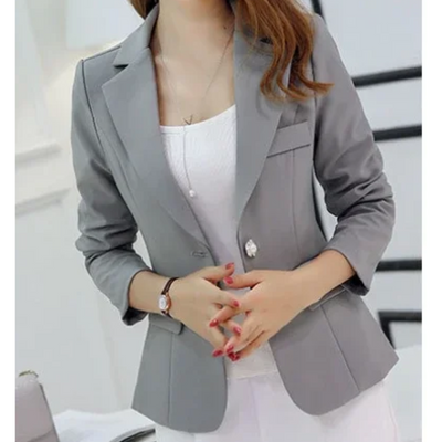 Blazer Femme – Coupe Cintrée – Silhouette Structurée – Fermeture Un Bouton
