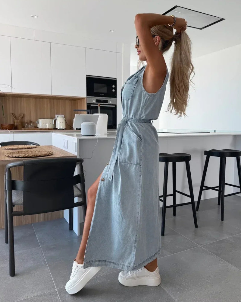 ISARELE - ROBE EN JEAN ÉLÉGANTE
