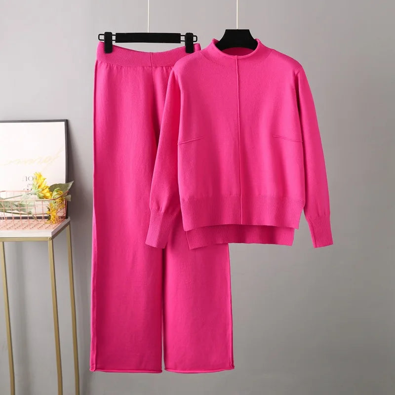Roma™ - Ensemble de pull et pantalon surdimensionné, tricoté, épais et chaud