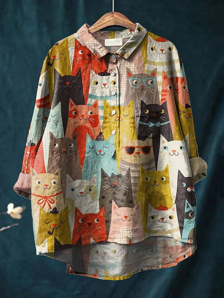 Chemise Décontractée Imprimé Chien | Tendance et Confort | Tissu Doux