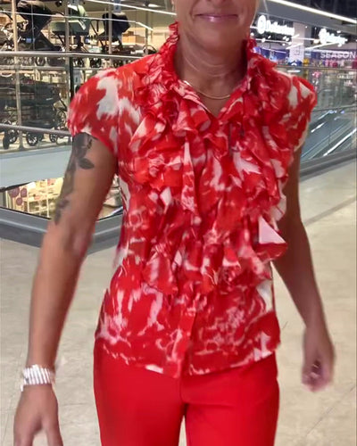 Chemise Mode Imprimé Col en V