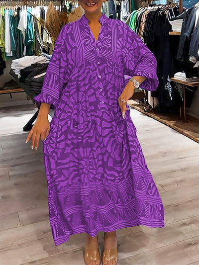 Mira | Robe Imprimée Col V (Presque épuisé)