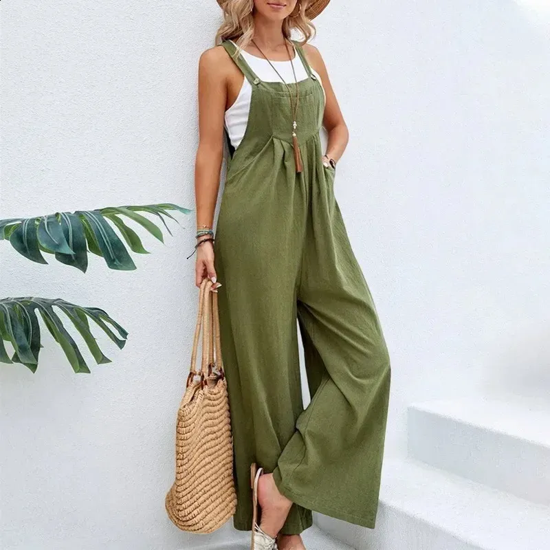 Combinaison à jambes larges pour femmes -  Look décontracté