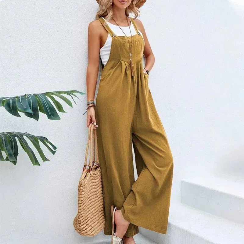 Combinaison à jambes larges pour femmes -  Look décontracté