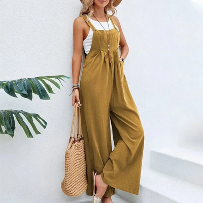Combinaison à jambes larges pour femmes -  Look décontracté