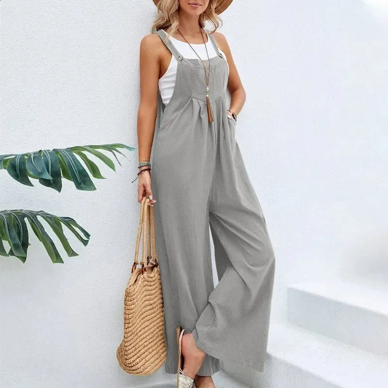 Combinaison à jambes larges pour femmes -  Look décontracté