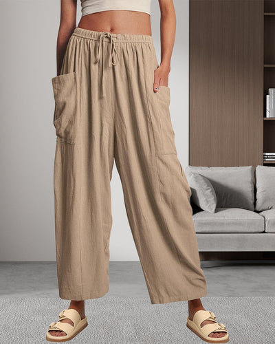 Pantalon Droit Jambe Loose Décontracté