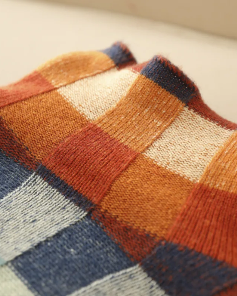 MADI - COL ROULÉ PATCHWORK EN CACHEMIRE LUXE