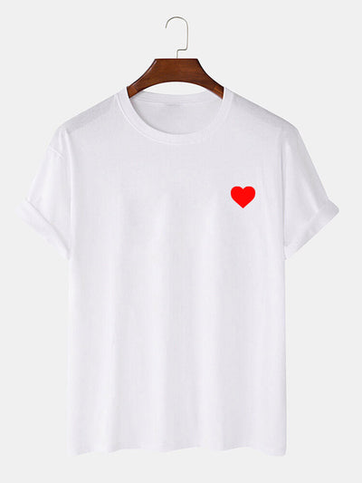T-shirt imprimé cœur rouge