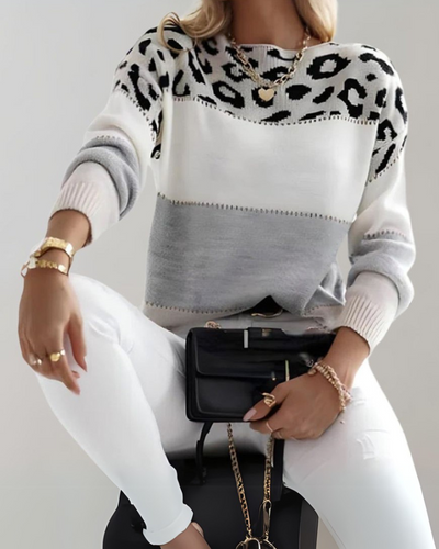 RIANA - PULL AU MOTIF LÉOPARD