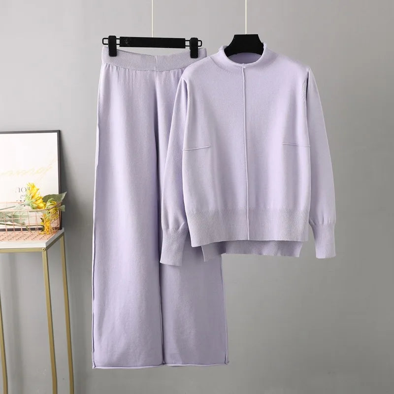 Roma™ - Ensemble de pull et pantalon surdimensionné, tricoté, épais et chaud