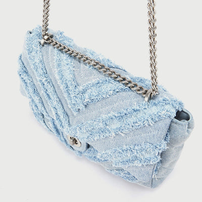 Sac à bandoulière en denim bleu clair pour femmes par Macy