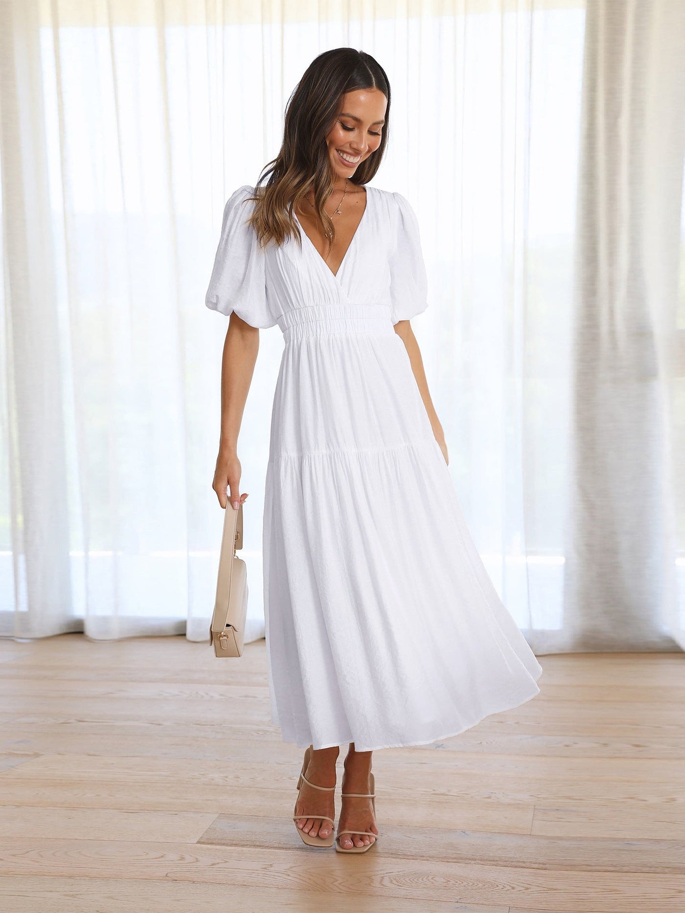 Bethany | Robe à manches bouffantes