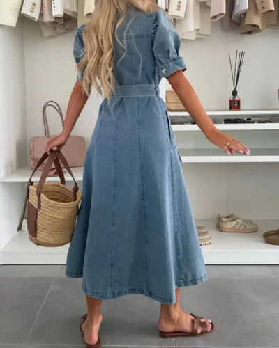 FINMERA - ROBE EN JEAN ÉLÉGANTE