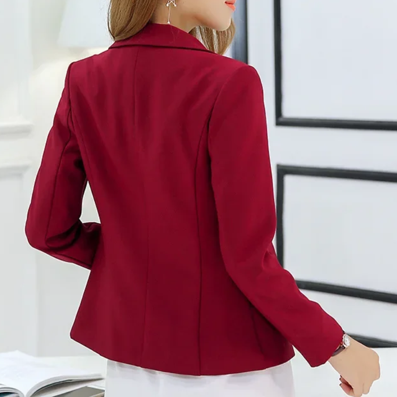 Blazer Femme – Coupe Cintrée – Silhouette Structurée – Fermeture Un Bouton