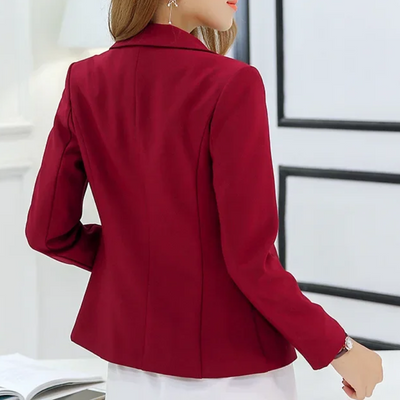 Blazer Femme – Coupe Cintrée – Silhouette Structurée – Fermeture Un Bouton