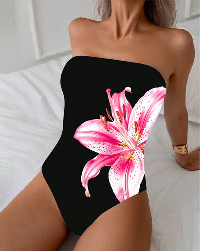 Maillot De Bain Bandeau Une Pièce Imprimé