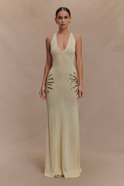Robe longue en maille Ellington avec sequins