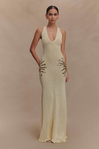 Robe longue en maille Ellington avec sequins