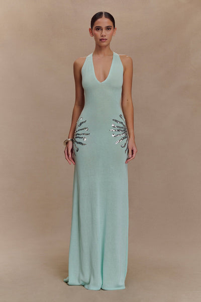 Robe longue en maille Ellington avec sequins