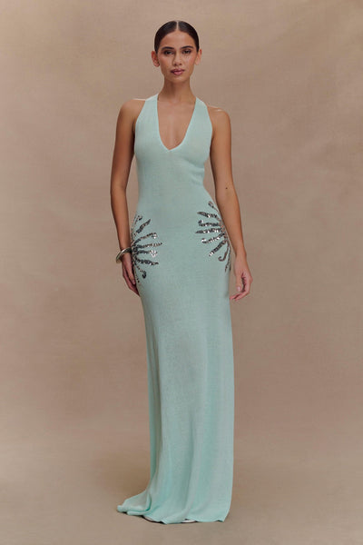 Robe longue en maille Ellington avec sequins