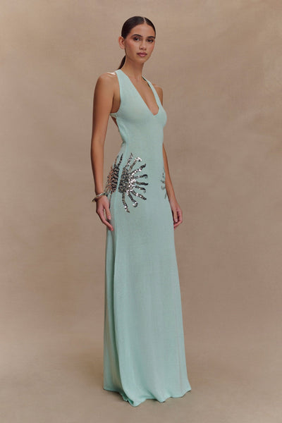 Robe longue en maille Ellington avec sequins