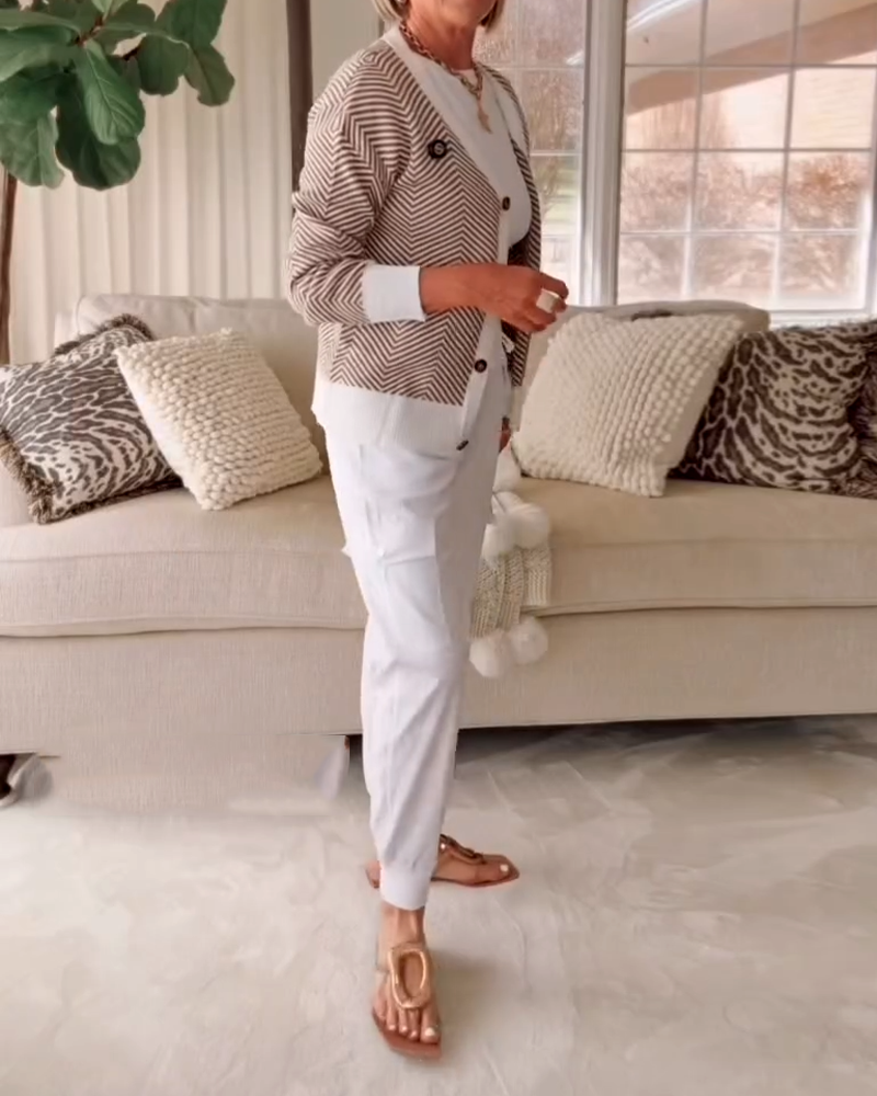 Pantalon Casual All-Match Taille Élastique