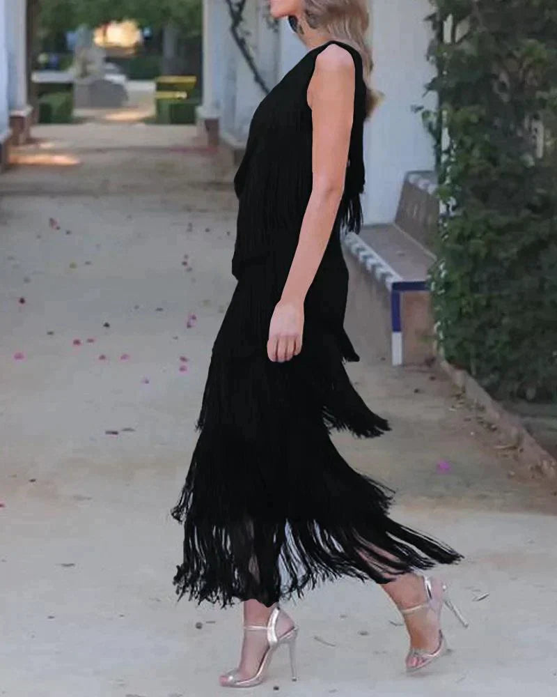 Lauren | Elegante e Raffinato Vestito con Frange