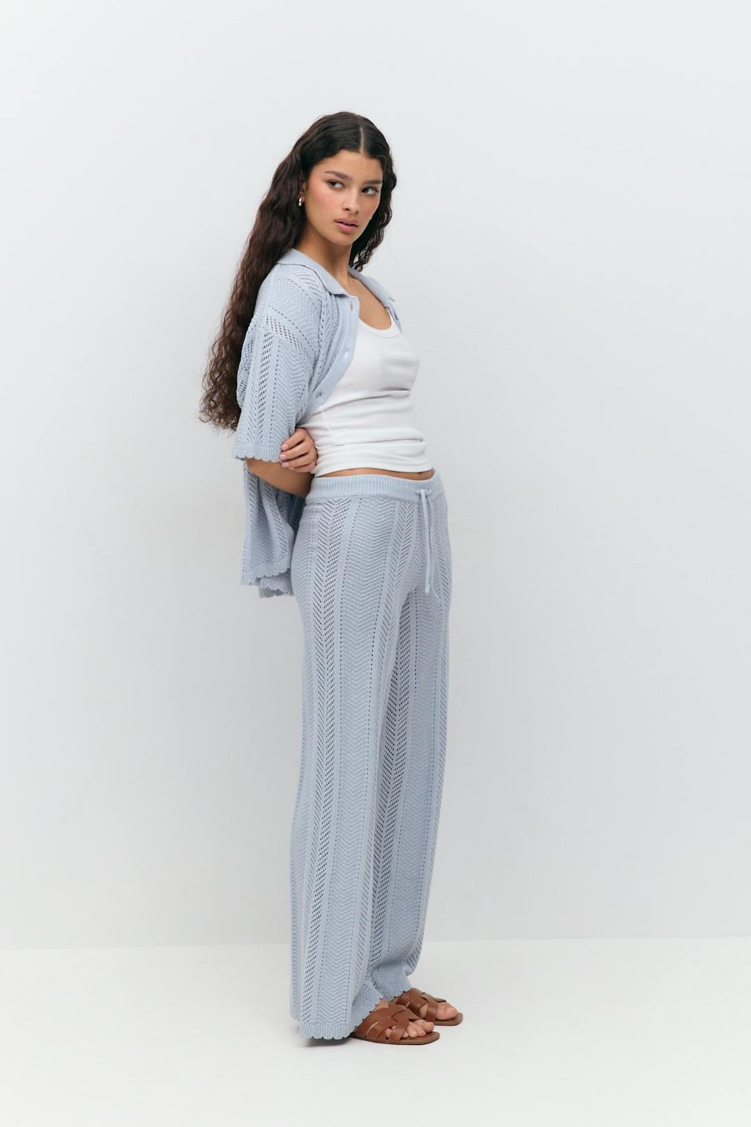 Ensemble à rayures au crochet
