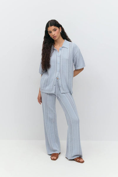 Ensemble à rayures au crochet
