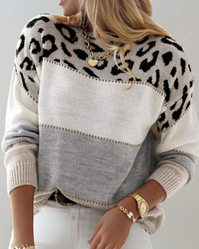 RIANA - PULL AU MOTIF LÉOPARD