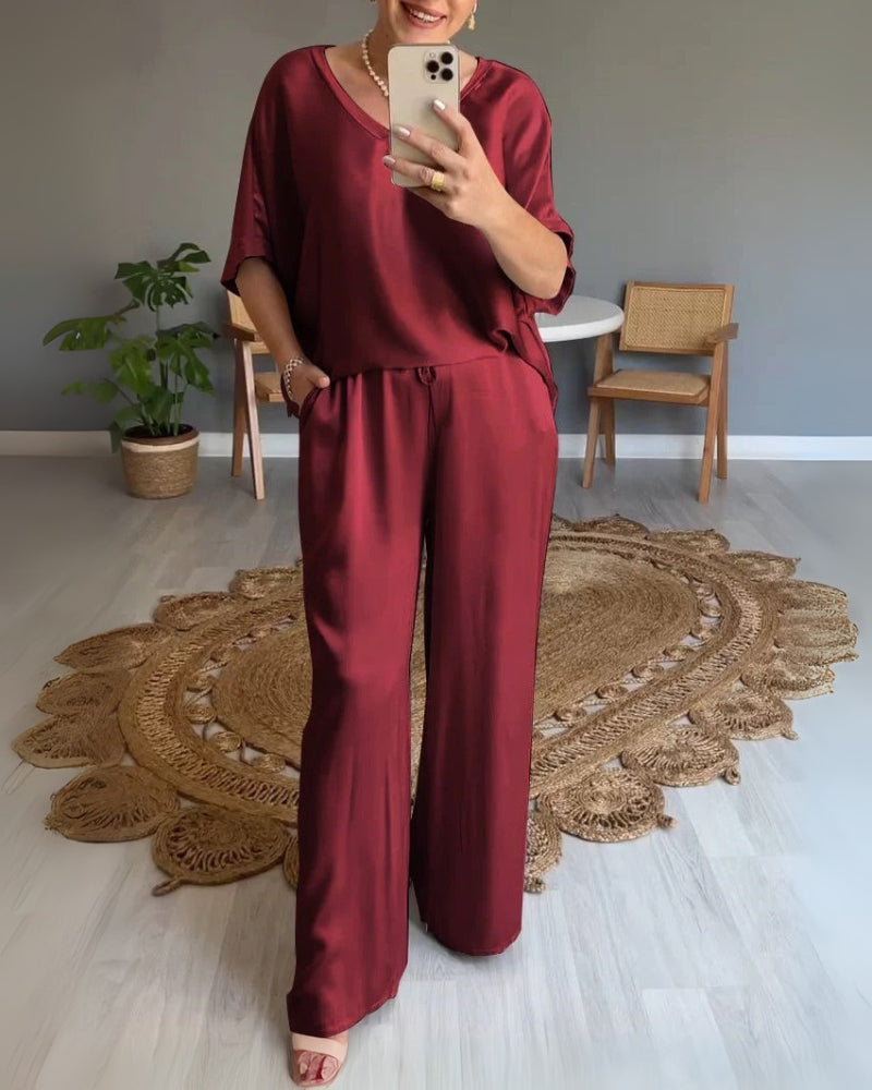 DALORES - ENSEMBLE 2 PIÈCES EN SATIN