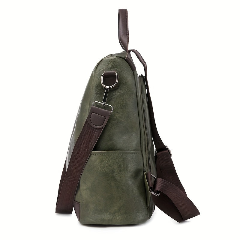 Sac à dos pour femmes en cuir PU végétalien au design sûr