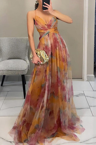 Chloé - Maxi robe charmante avec imprimé floral