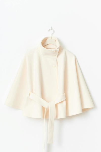 Veste cape à ceinture