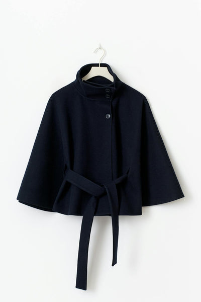 Veste cape à ceinture