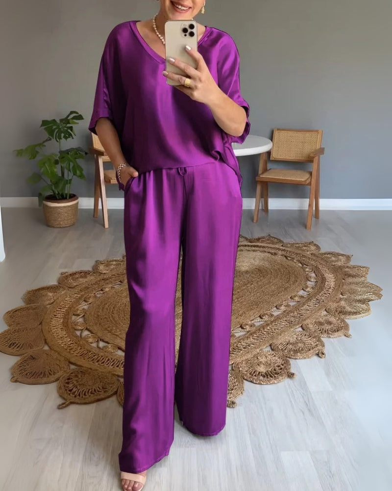 DALORES - ENSEMBLE 2 PIÈCES EN SATIN