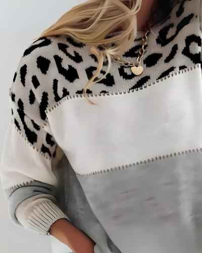 RIANA - PULL AU MOTIF LÉOPARD