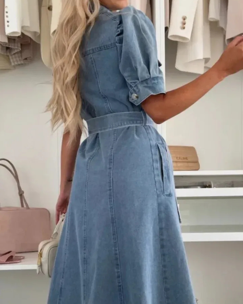 FINMERA - ROBE EN JEAN ÉLÉGANTE