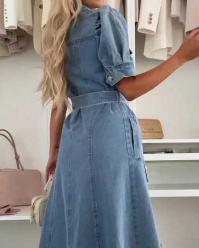 FINMERA - ROBE EN JEAN ÉLÉGANTE