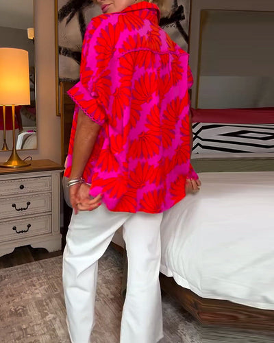 Blouse Mode Col Imprimée