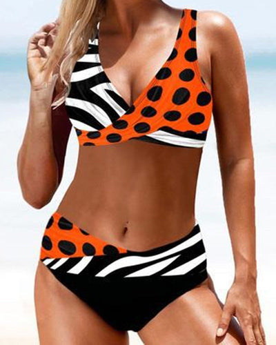 Maillot de bain femme deux pièces – Haut twist – Bas à liens réglables – Coupe ajustée