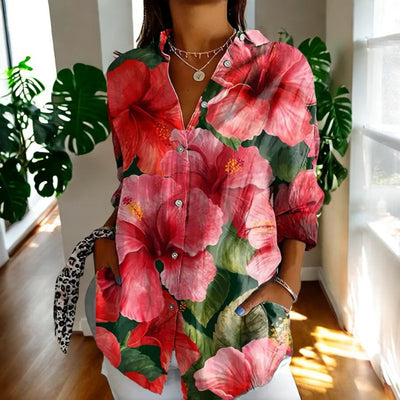 Riviera Paris™ | Carla | Blouse vintage à imprimé fleuri