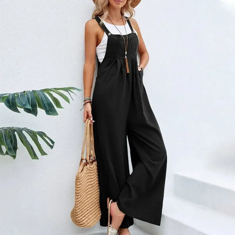 Combinaison à jambes larges pour femmes -  Look décontracté