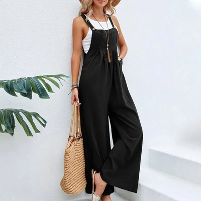 Combinaison à jambes larges pour femmes -  Look décontracté