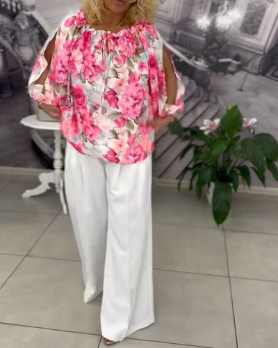 Blouse Sexy Off-Shoulder Imprimée