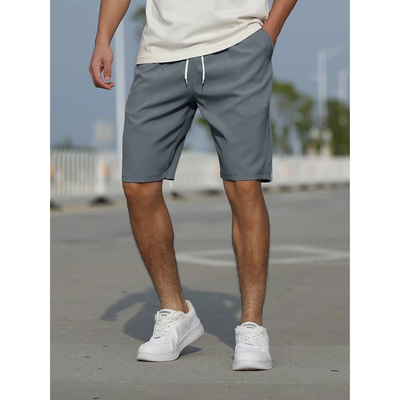 Short décontracté homme – Coupe ample – Tissu respirant – Cordon ajustable – Poches côtés