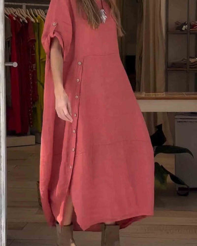 MYLAH - ROBE EN COTON ET LIN