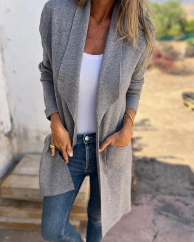 EIGONA - VESTE CARDIGAN DÉCONTRACTÉE À REVERS